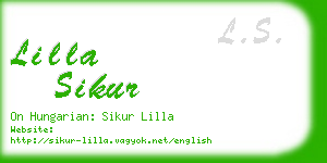 lilla sikur business card